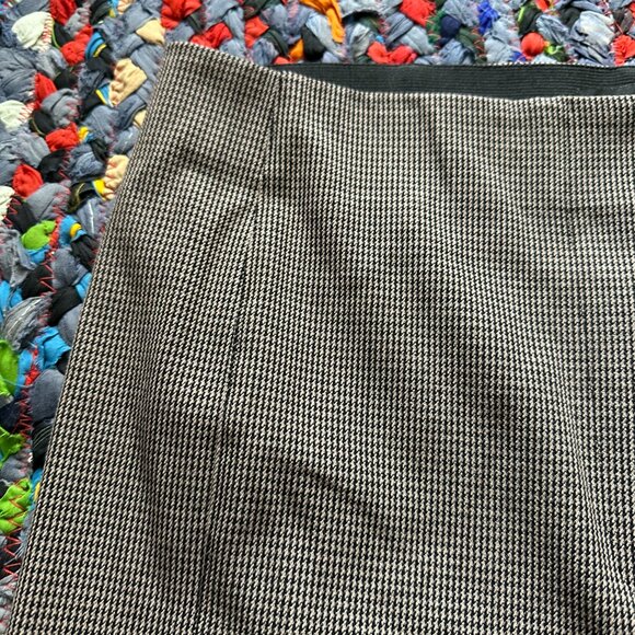 Ann Taylor Brown Houndstooth Slim Trousers Women's Size 12 Tall Preppy Office - Picture 5 of 16